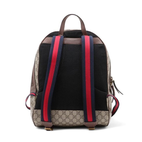Gucci GG Supreme Bosco Leather Backpack Brown main image 12
